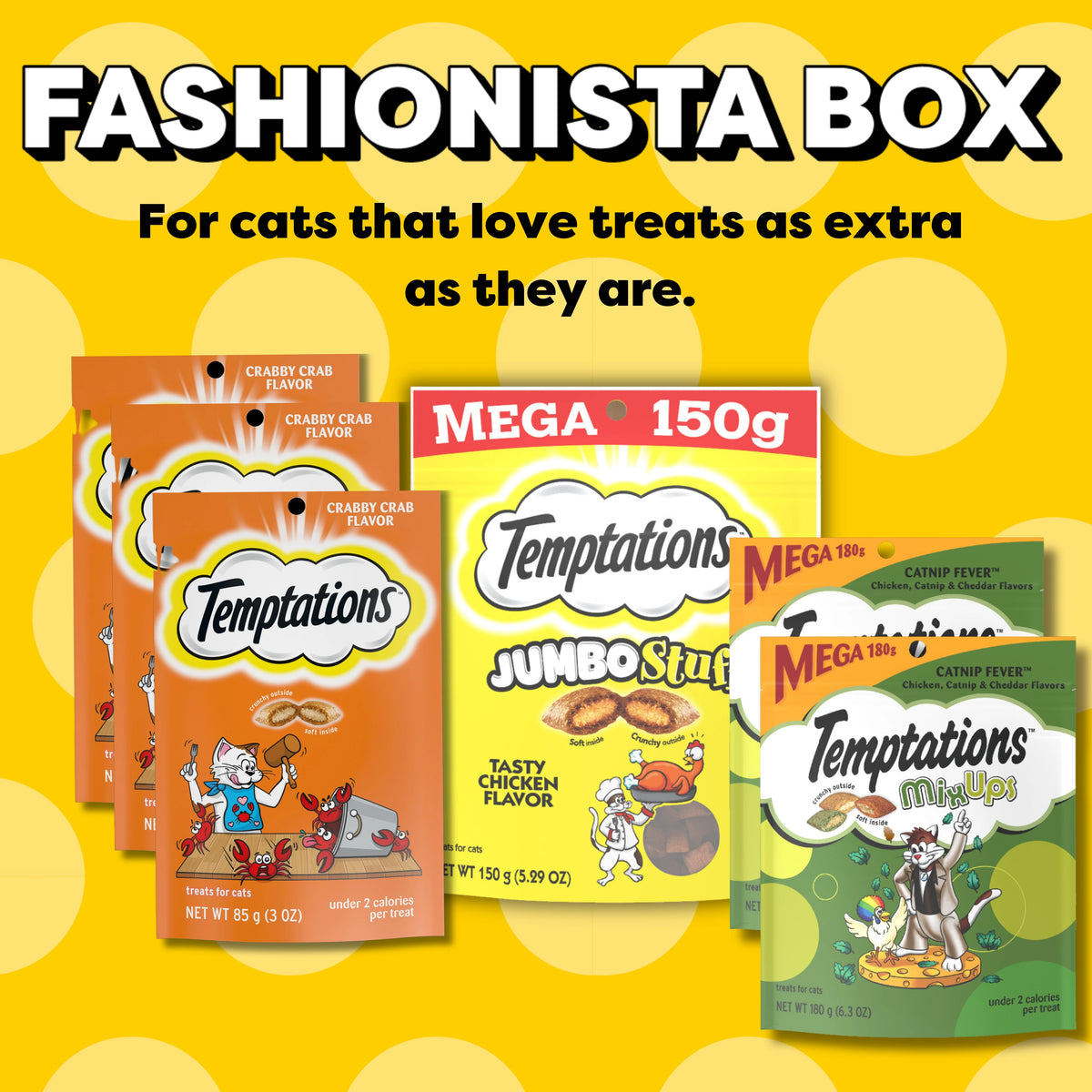Fashionista box: for cats that love treats as extra as they are