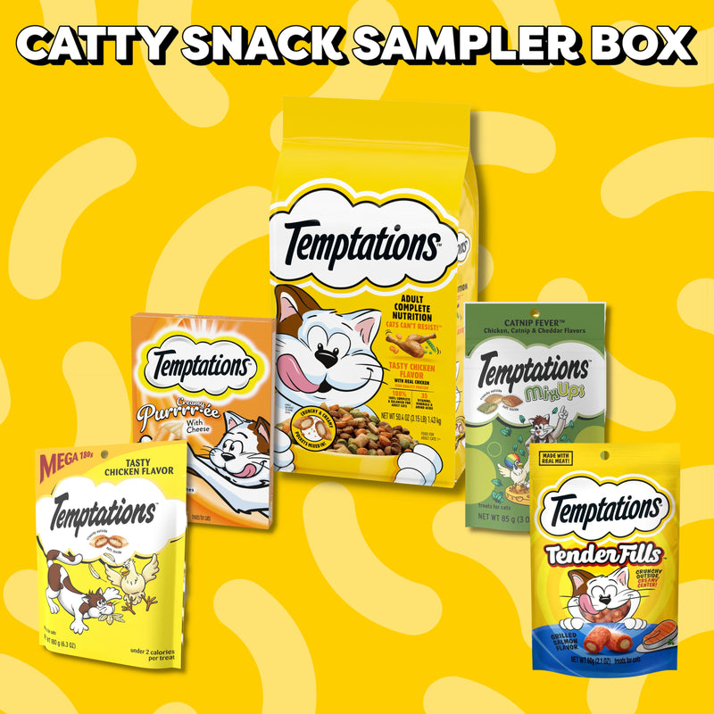 Catty Snack Sampler Box Yellow Background