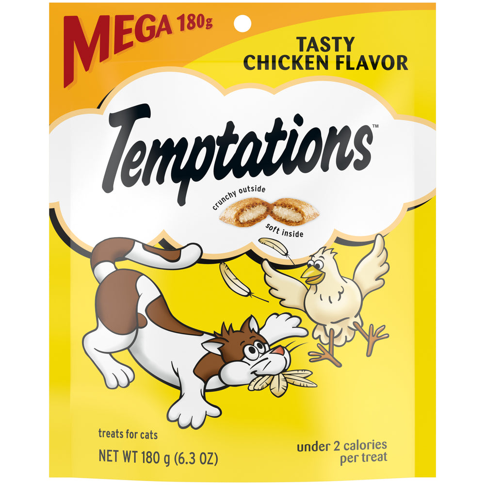 [Temptations][BUNDLE TEMPTATIONS Classic Cat Treats, Tasty Chicken Flavor, 6.3 oz. Pouch][Main Image (Front)]