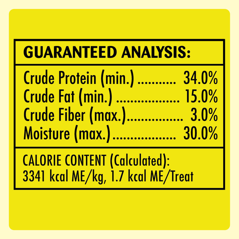 [Temptations][TEMPTATIONS Meaty Bites, Soft and Savory Cat Treats, Chicken Flavor, 4.1 oz. Pouch][Nutrition Grid/Guaranteed Analysis Image]
