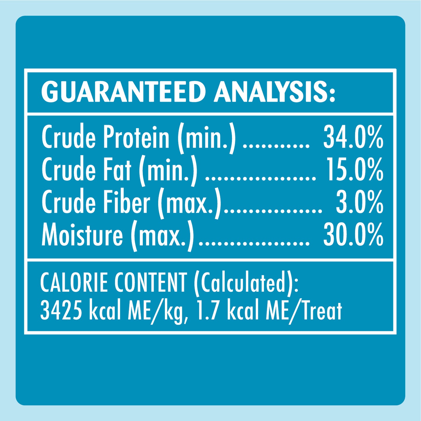 [Temptations][TEMPTATIONS Meaty Bites, Soft and Savory Cat Treats, Tuna Flavor, 4.1 oz. Pouch][Nutrition Grid/Guaranteed Analysis Image]