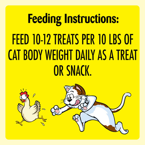 [Temptations][BUNDLE TEMPTATIONS Meaty Bites, Soft and Savory Cat Treats, Chicken Flavor, 1.5 oz. Pouch][Feeding Guidelines Image]