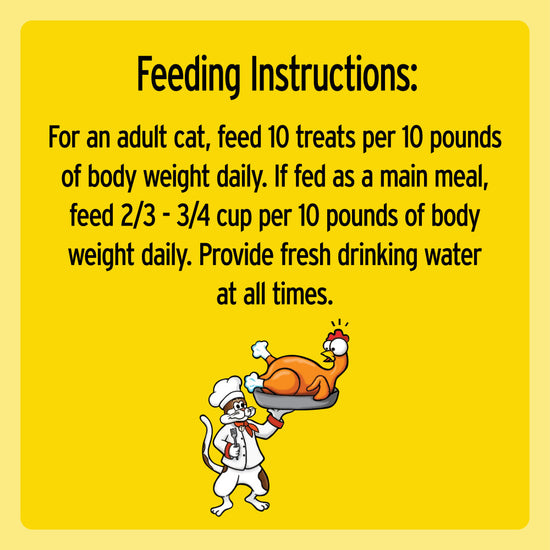 [Temptations][BUNDLE TEMPTATIONS JUMBO STUFF Cat Treats, Tasty Chicken Flavor, 5.3 oz. Pouch][Feeding Guidelines Image]