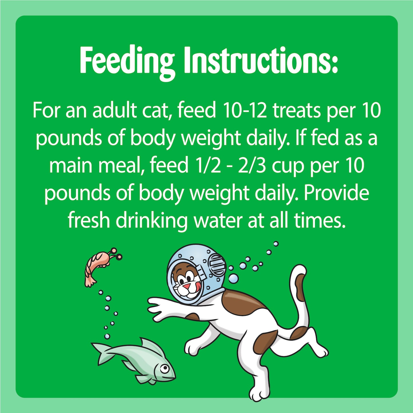 [Temptations][TEMPTATIONS Classic Cat Treats, Seafood Medley Flavor, 30 oz. Tub][Feeding Guidelines Image]