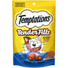 TEMPTATIONS TENDER FILLS Cat Treats, Grilled Salmon Flavor, 2.1 oz. Pouch