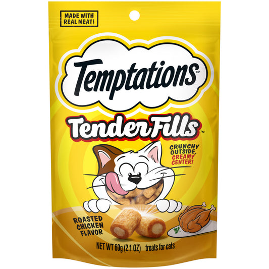 [Temptations][BUNDLE TEMPTATIONS TENDER FILLS Cat Treats, Roasted Chicken Flavor, 2.1 oz. Pouch][Main Image (Front)]