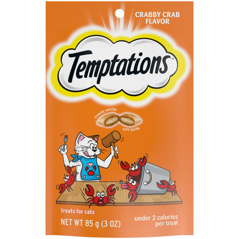 [Temptations][BUNDLE TEMPTATIONS Classic Cat Treats, Crabby Crab Flavor, 3 oz. Pouch][Main Image (Front)]
